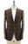 Isaia Brown Windowpane Wool Polyamide Sport Coat