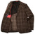 Isaia Brown Windowpane Wool Polyamide Sport Coat