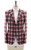 Isaia Red Black Gray Plaid Wool Cashmere Sport Coat