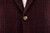 Isaia Burgundy Gray Plaid Wool Cashmere Sport Coat