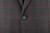 Isaia Gray Red Plaid Wool Suit Two Button