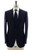 Isaia Dark Blue Gray Stripe Wool Suit Two Button