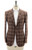 Kiton Brown Plaid Cashmere Silk Linen Sport Coat