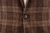 Kiton Brown Plaid Cashmere Silk Linen Sport Coat