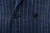 Kiton Blue Stripe Double Breasted Cashmere Wool Silk Linen Suit