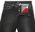 Kiton Faded Black Cotton Stretch Selvedge Denim Jeans