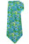 Kiton Blue Green Flowers Silk Tie