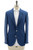 Brunello Cucinelli Blue Herringbone Wool Linen Sport Coat