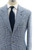 Brunello Cucinelli Dark Blue Plaid Linen Wool Silk Suit