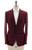 Isaia Burgundy Gray Windowpane Wool Silk Sport Coat