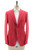 Isaia Coral Red Wool Silk Polyamide Elastane Sport Coat