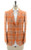 Sartorio Orange Gray Plaid Wool Silk Polyamide Cotton Sport Coat