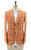 Sartorio Orange Gray Plaid Wool Silk Polyamide Cotton Sport Coat