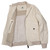 Kired Cream Lambskin Leather Bomber Jacket