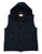 Kired Blue Polyester Puffer Vest With Detachable Hood