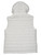 Kired White Polyester Puffer Vest With Detachable Hood
