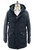 Kired Blue Goose Down Puffer Parka Coat With Detachable Hood