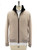 Kired Brown Cashmere Mink Lined Bomber Jacket Coat