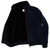 Kired Navy Blue Cashmere Mink Lined Bomber Jacket Coat