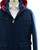 Kired Blue Cashmere Down Field Jacket Coat With Removable Hood