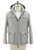 Kired Gray Cashmere Down Field Jacket Coat With Removable Hood