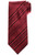 Stefano Ricci Luxury Red Black Stripe Motif Hand Printed Silk Tie