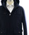 Kired Navy Blue Cashmere Down Field Jacket Coat With Removable Hood