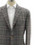 Kiton Napoli Gray Burgundy Plaid Cashmere Sport Coat