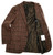Kiton Napoli Brown Black Check Cashmere Wool Silk Blend Sport Coat