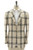 Kiton Napoli Beige Black Plaid Cashmere Silk Wool Sport Coat