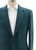 Kiton Napoli Teal Green Plaid Wool Silk Polyamide Cotton Sport Coat