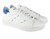 Kiton Napoli STITCHING Ocean Blue White Leather Italian Sneakers