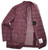 Sartorio Bordeaux Red Blue Windowpane Wool Silk Linen Sport Coat