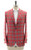 Sartorio Napoli Red Gray Plaid Cashmere Silk Sport Coat