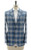 Sartorio Napoli Blue Plaid Wool Silk Cotton Blend Sport Coat