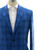 Sartorio Blue Plaid Wool Silk Linen Sport Coat