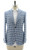 Sartorio Blue White Check Wool Silk Cotton Blend Sport Coat