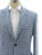 Sartorio Blue White Check Wool Silk Cotton Blend Sport Coat