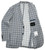 Sartorio Blue White Check Silk Linen Cotton Sport Coat