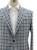 Sartorio Blue White Check Silk Linen Cotton Sport Coat