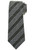 Kiton Napoli Green Gray Stripe Silk Linen Wool Tie