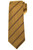 Kiton Napoli Gold Yellow Brown Stripe Silk Wool Tie