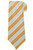 Kiton Napoli Yellow Brown Gray Stripe Silk Linen Tie