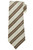 Kiton Napoli Brown Gray Stripe Silk Linen Tie