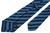 Kiton Napoli Blue Stripe Silk Linen Tie