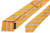 Kiton Napoli Gold Yellow Pink Stripe Silk Tie