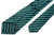 Kiton Napoli Green Blue Stripe Silk Tie