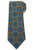 Kiton Napoli Orange Purple Aqua Blue Medallion Silk Tie