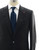 Isaia Napoli Black Micro Herringbone 100% Wool Suit