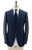 Isaia Napoli Dark Blue Herringbone 100% Wool Suit
